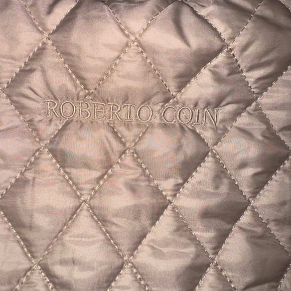 Roberto Coin Cream Quilted Tote Bag - Picture 11 of 12